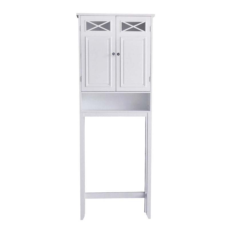 Meuble de rangement pour toilettes Teamson Home Dawson, Blanc - 8L x 25W x 68H