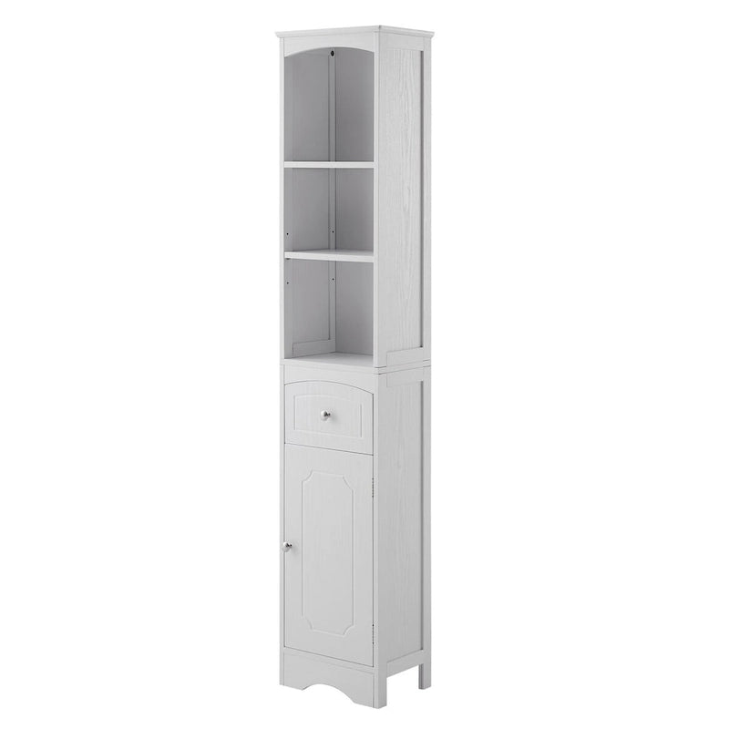Meuble de rangement haut en bois sur pied pour salle de bain