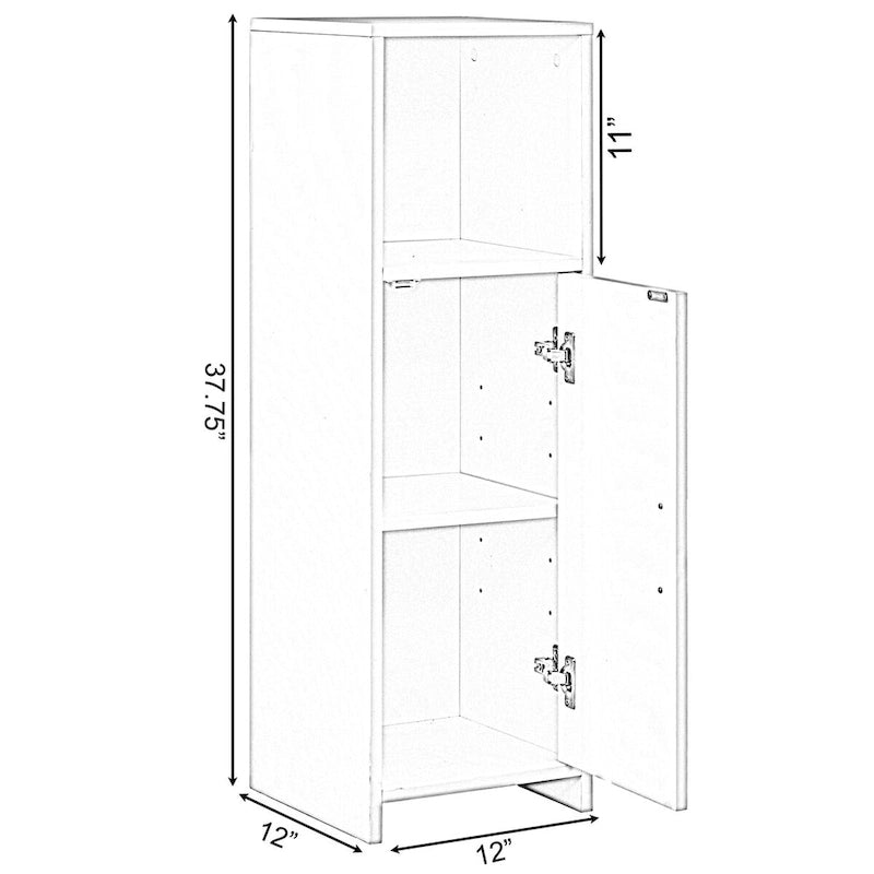 Meuble de rangement haut de salle de bain autoportant, armoire de rangement pour serviettes et articles de toilette