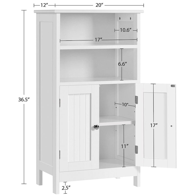 Meuble de Rangement de Salle de Bain Yaheetech à 5 Étages avec Étagère Réglable