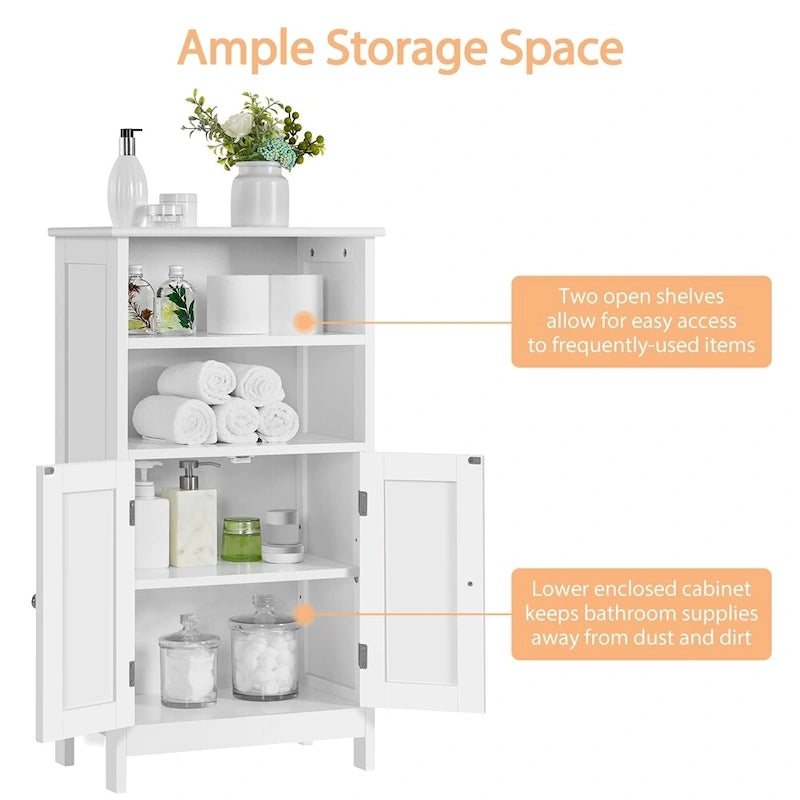 Meuble de Rangement de Salle de Bain Yaheetech à 5 Étages avec Étagère Réglable