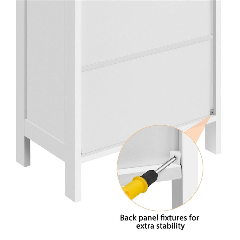Meuble de Rangement de Salle de Bain Yaheetech à 5 Étages avec Étagère Réglable