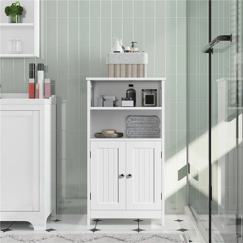 Meuble de Rangement de Salle de Bain Yaheetech à 5 Étages avec Étagère Réglable