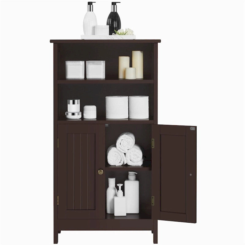 Meuble de Rangement de Salle de Bain Yaheetech à 5 Étages avec Étagère Réglable