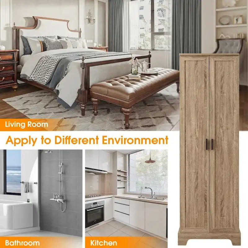 Meuble de rangement à deux portes pour salle de bain