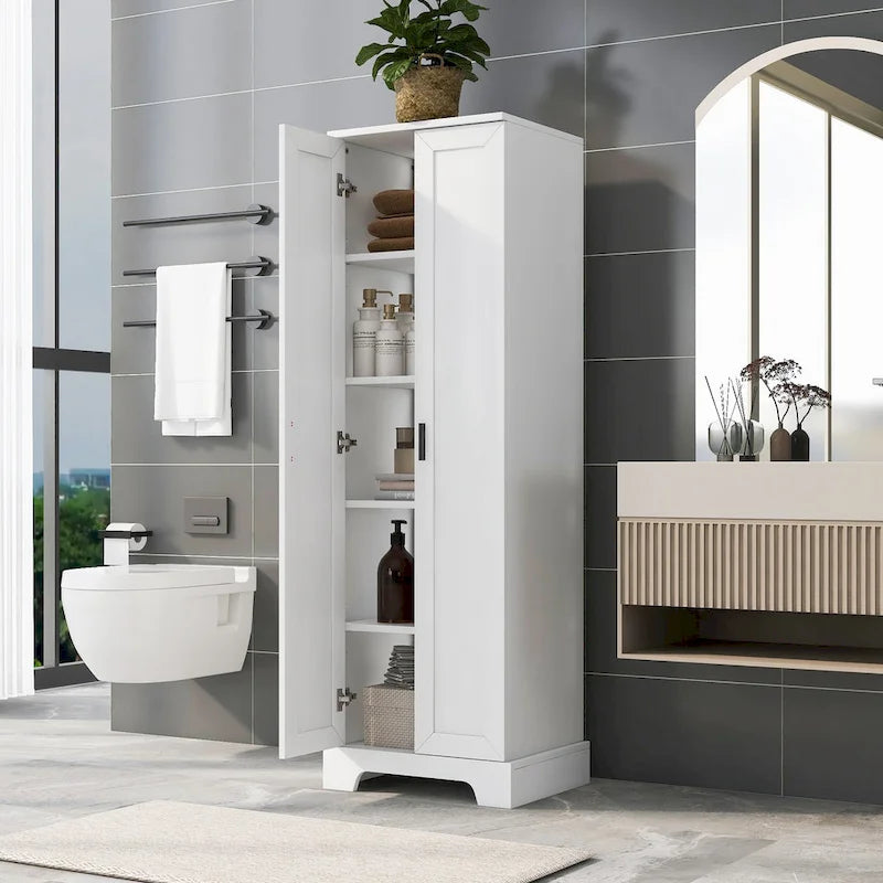 Meuble de rangement à deux portes pour salle de bain