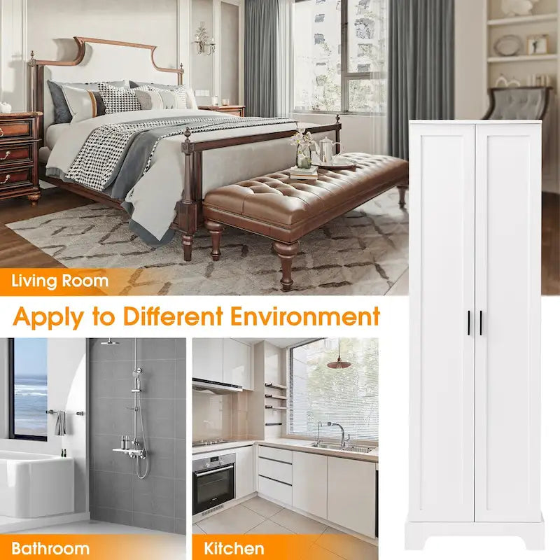 Meuble de rangement à deux portes pour salle de bain