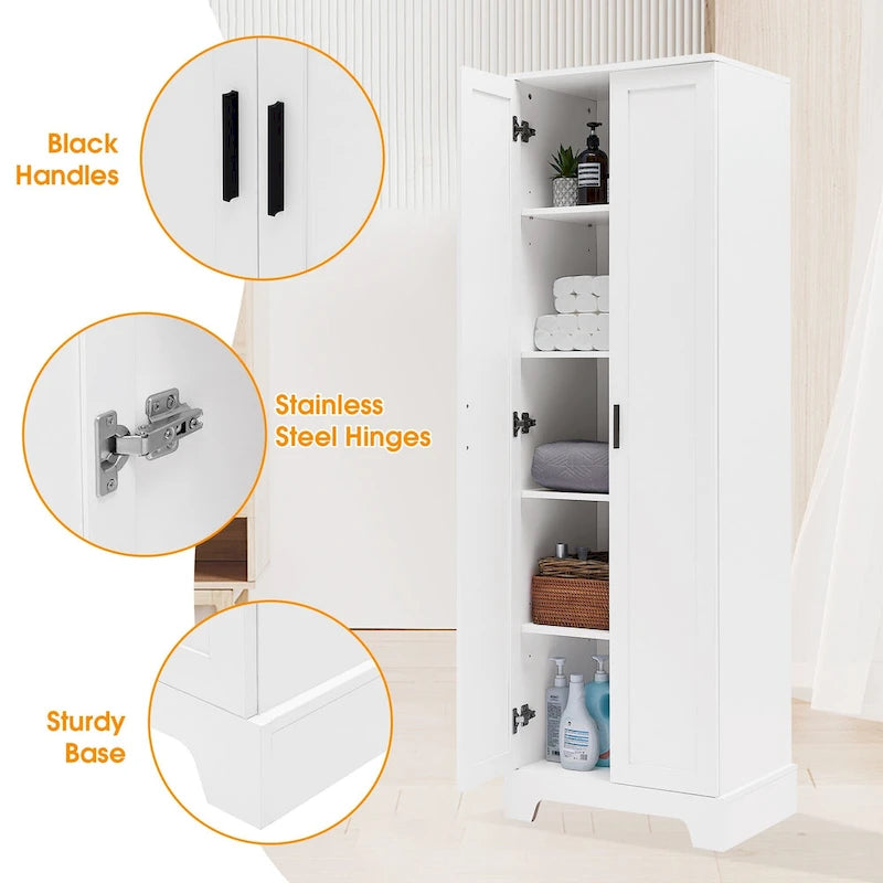 Meuble de rangement à deux portes pour salle de bain