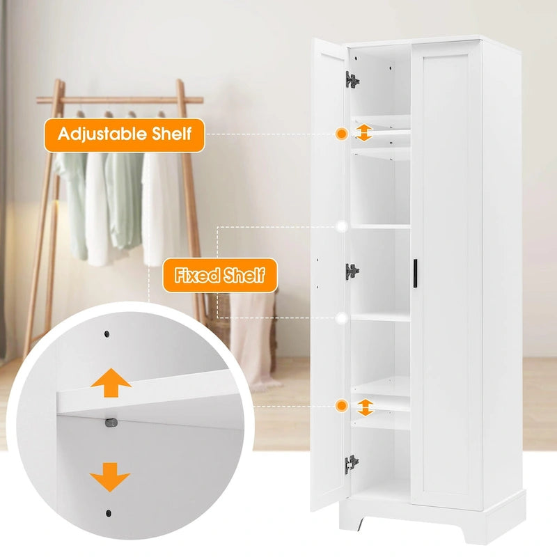 Meuble de rangement à deux portes pour salle de bain