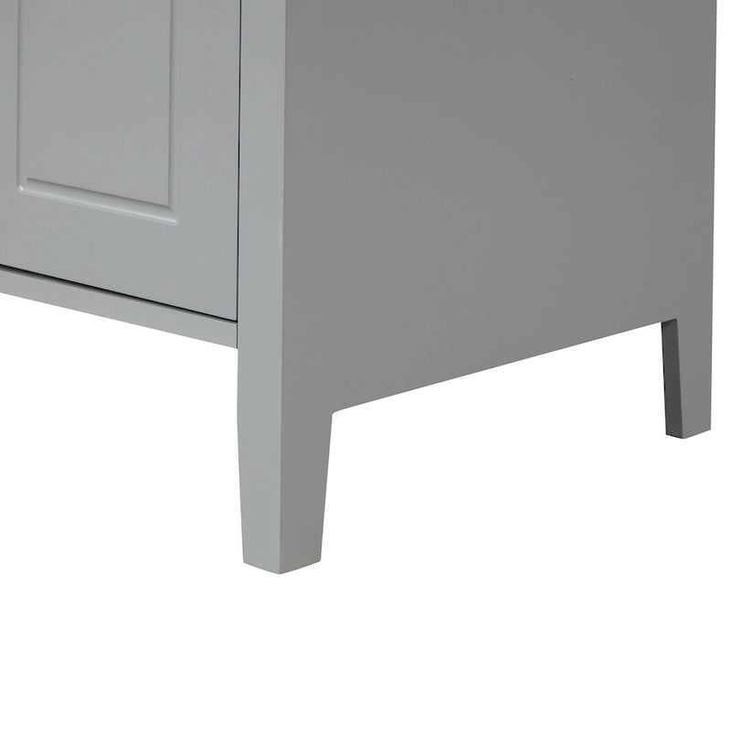 Meuble-lavabo de salle de bain avec deux tiroirs et porte