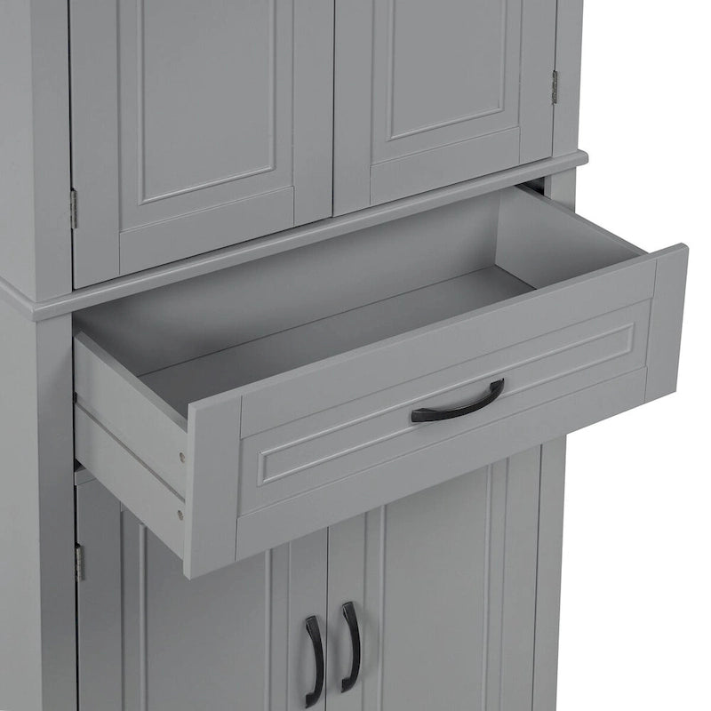 Meuble de salle de bain autoportant avec portes Meuble de rangement d'entrée en bois