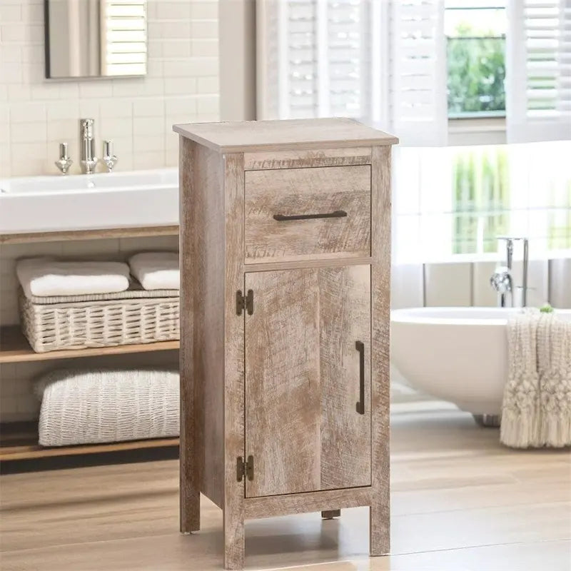 Meuble de Rangement Salle de Bain avec Tiroir et Étagère Réglable - N/A