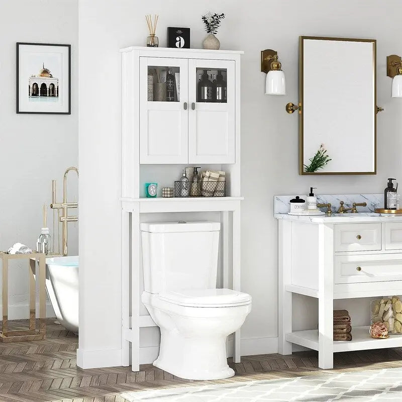 Meuble de rangement pour salle de bain au-dessus des toilettes - 7,8P x 25,59L x 66,93H