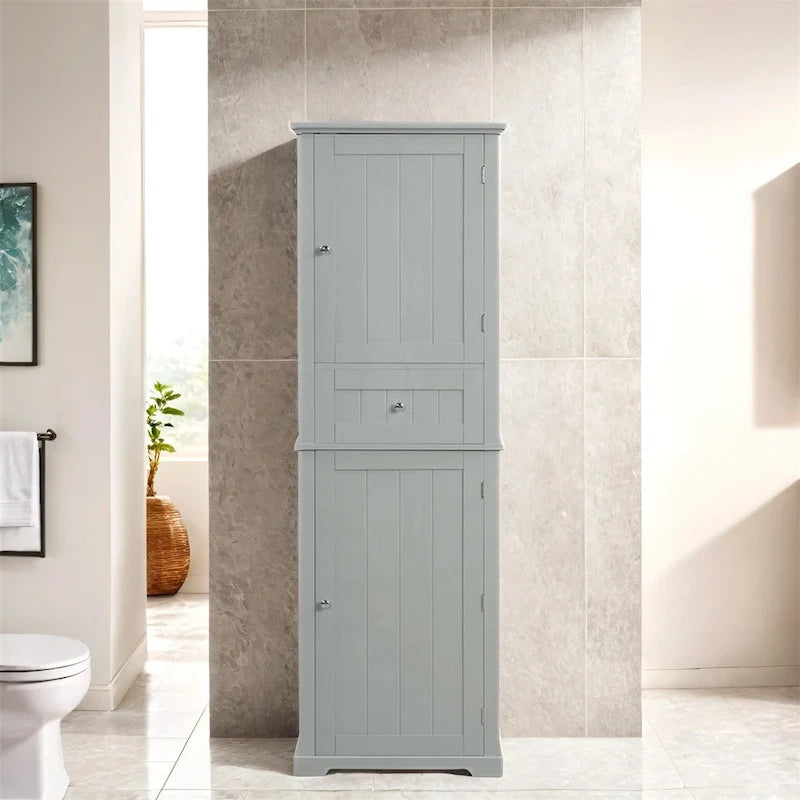 Meuble de rangement haut de salle de bain, Meuble de rangement autoportant avec tiroir