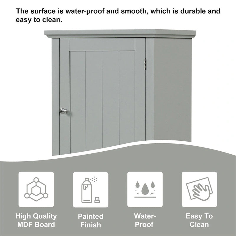 Meuble de rangement haut de salle de bain, Meuble de rangement autoportant avec tiroir
