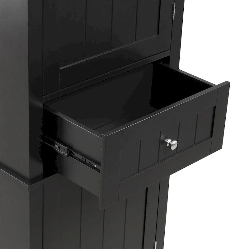 Meuble de rangement haut de salle de bain, Meuble de rangement autoportant avec tiroir