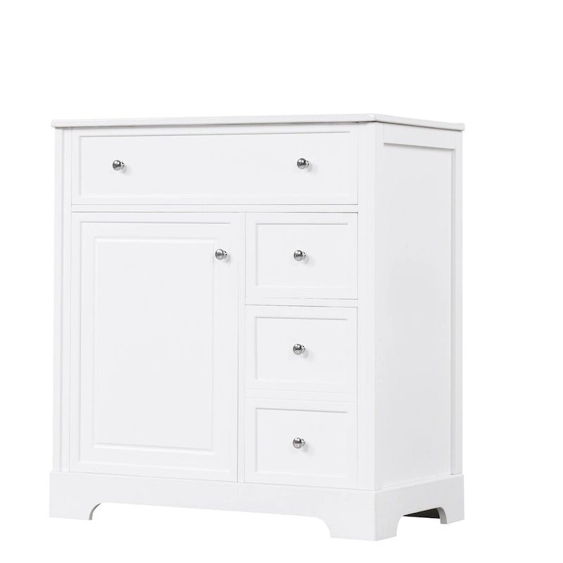 Meuble-lavabo avec évier intégré, porte et deux tiroirs