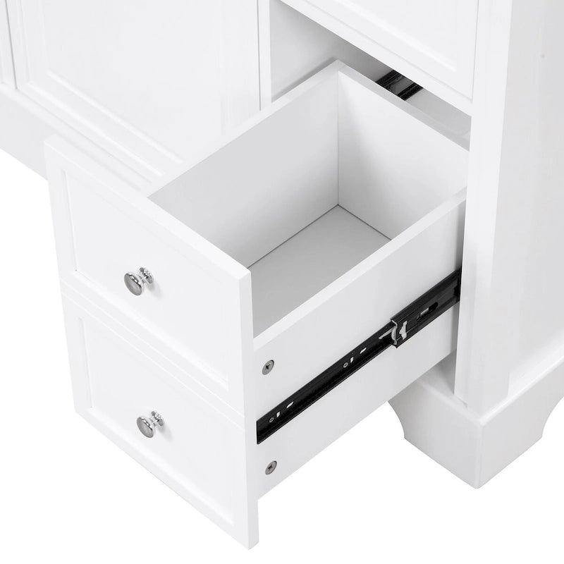 Meuble-lavabo avec évier intégré, porte et deux tiroirs