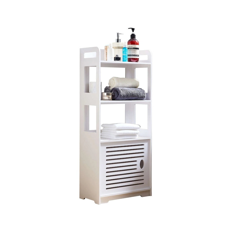 Meuble de rangement de salle de bain, blanc