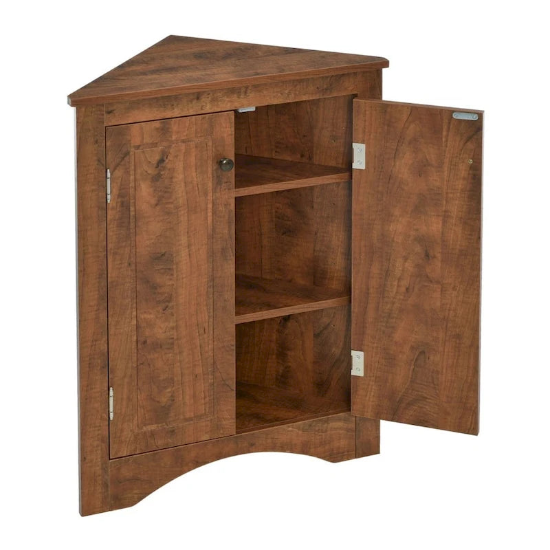 Meuble de rangement de salle de bain avec étagères réglables Meuble bas autoportant – 43,7L x 43,7l x 80H cm