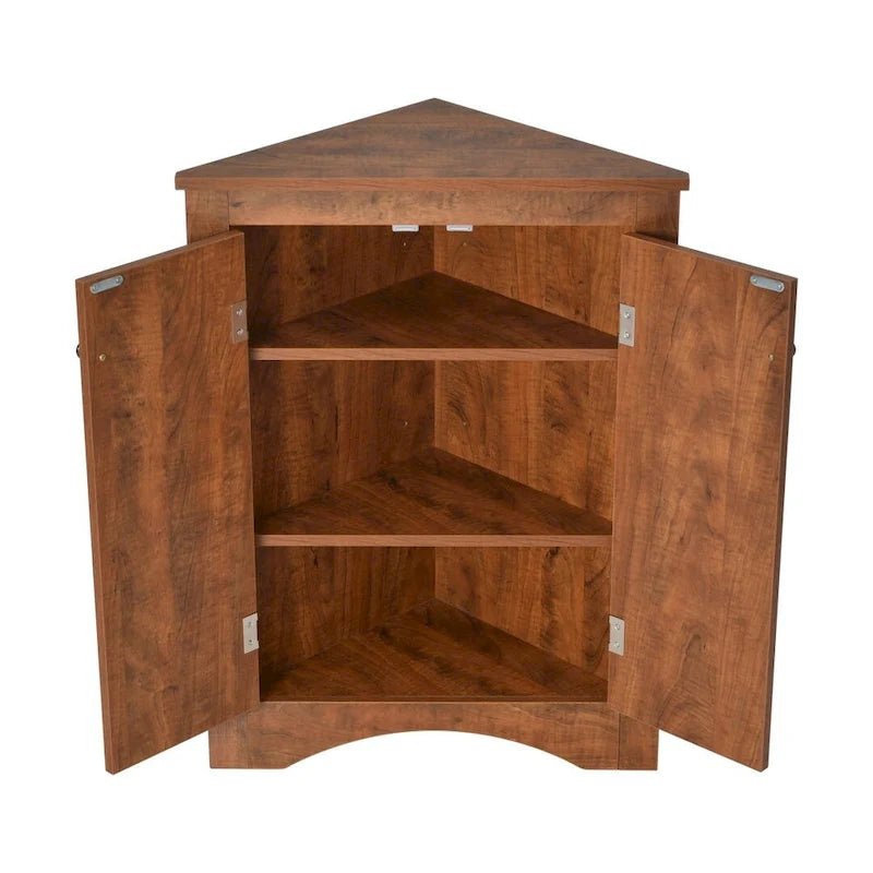 Meuble de rangement de salle de bain avec étagères réglables Meuble bas autoportant – 43,7L x 43,7l x 80H cm