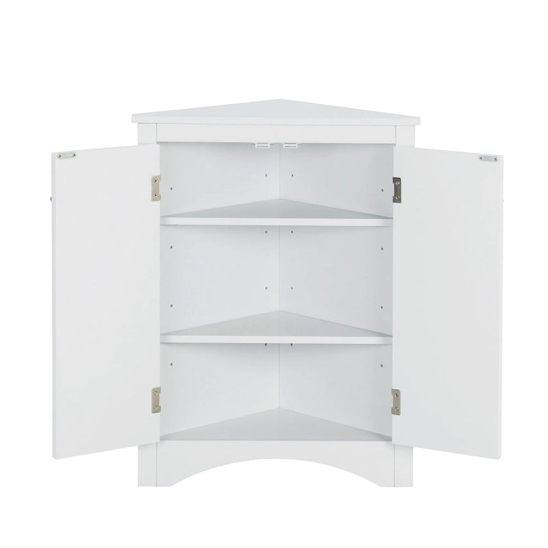 Meuble de rangement de salle de bain avec étagères réglables Meuble bas autoportant – 43,7L x 43,7l x 80H cm