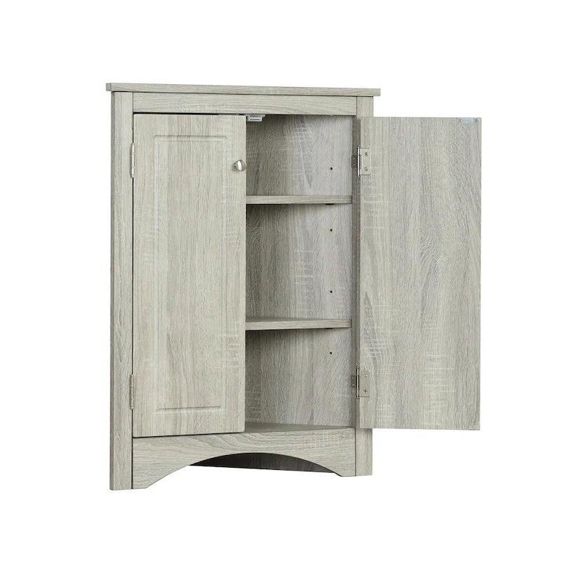 Meuble de rangement de salle de bain avec étagères réglables Meuble bas autoportant – 43,7L x 43,7l x 80H cm