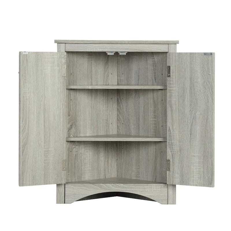 Meuble de rangement de salle de bain avec étagères réglables Meuble bas autoportant – 43,7L x 43,7l x 80H cm