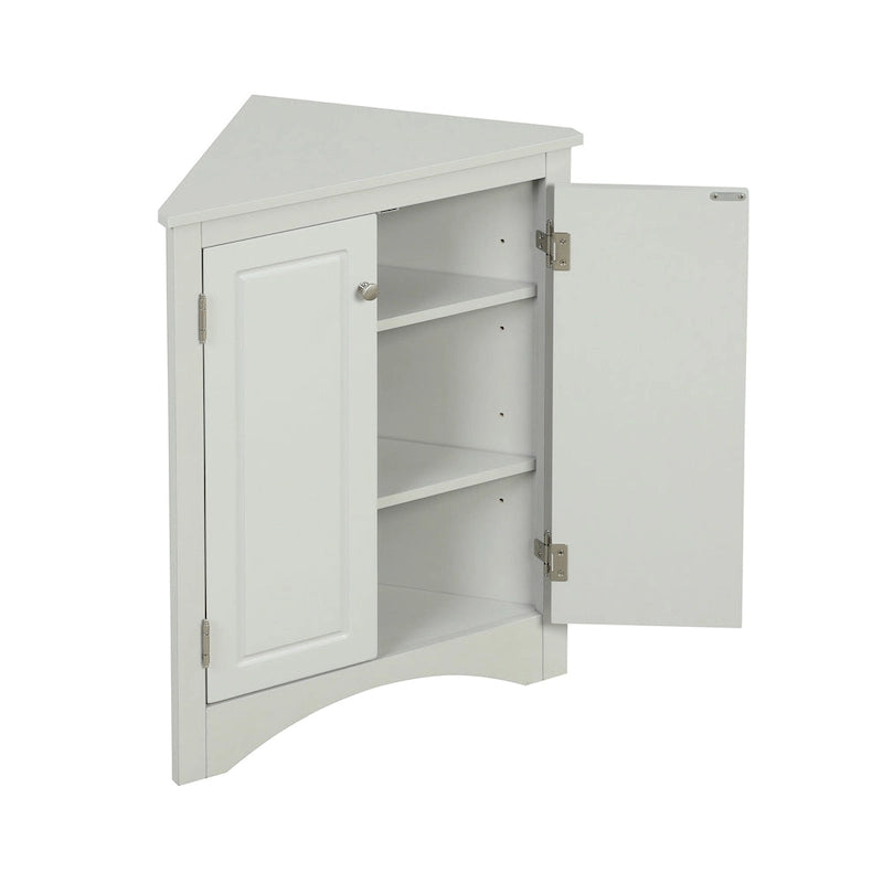 Meuble de rangement de salle de bain avec étagères réglables Meuble bas autoportant – 43,7L x 43,7l x 80H cm
