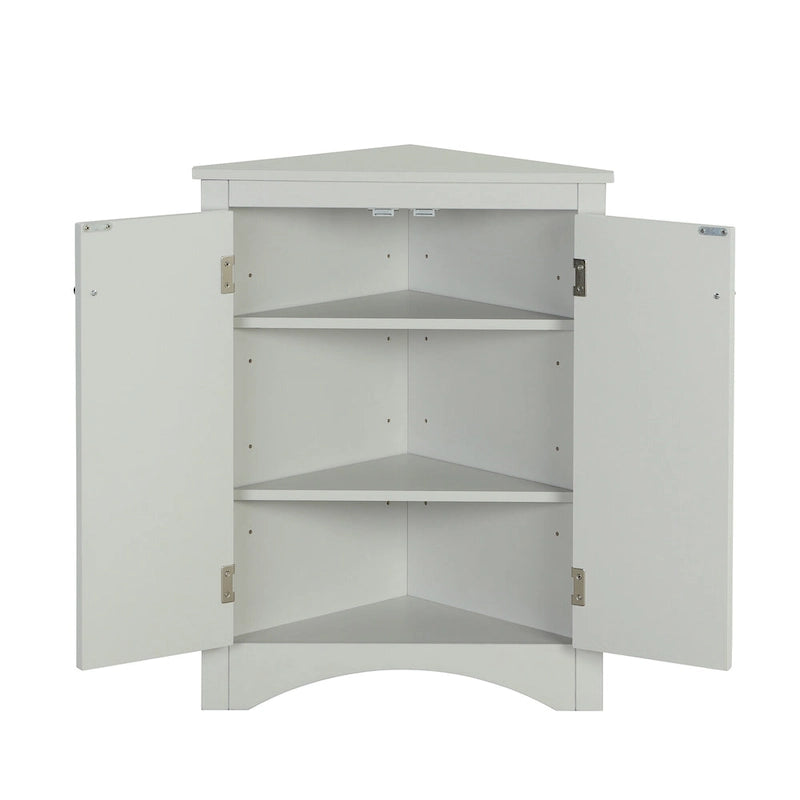 Meuble de rangement de salle de bain avec étagères réglables Meuble bas autoportant – 43,7L x 43,7l x 80H cm