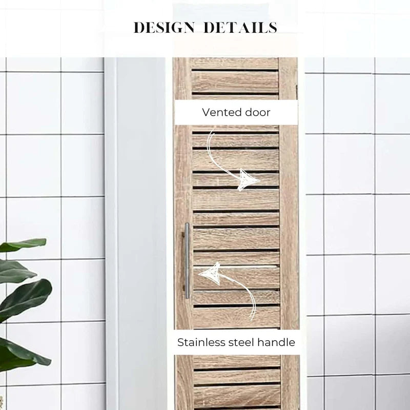Armoire de rangement haute de salle de bain Stockholm Tour de rangement étroite pour linge – 13 7/8L x 10.4l x 68H