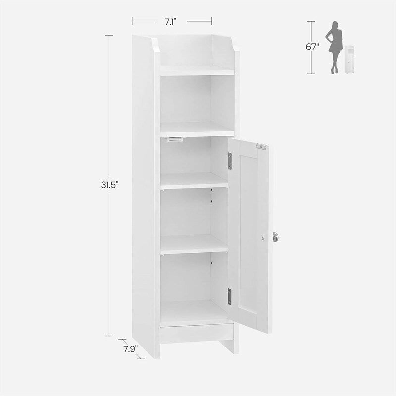 Meuble de rangement d'angle au sol pour petite salle de bain