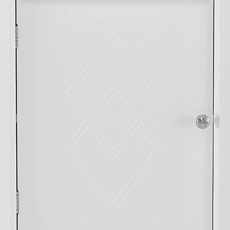 Meuble de rangement haut d'angle de salle de bain moderne en bois avec poignées métalliques