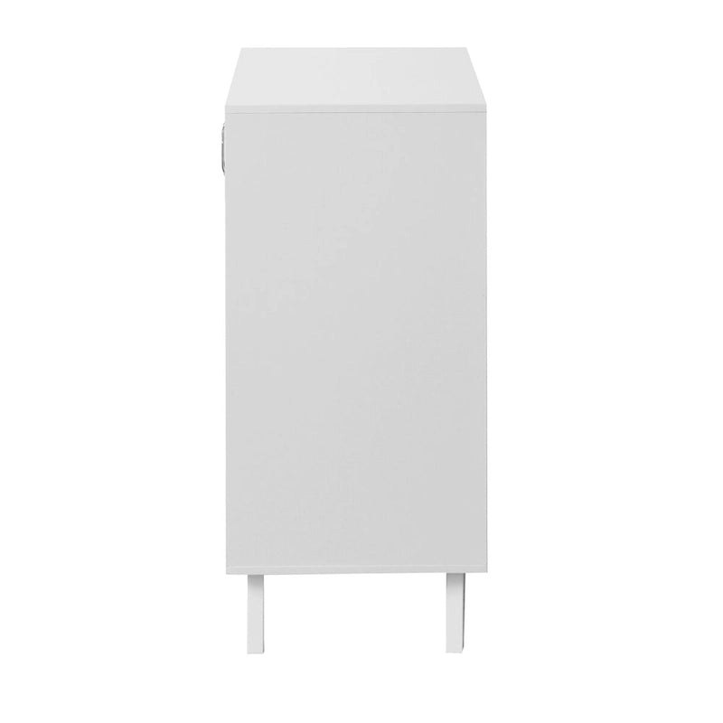 Meuble de rangement de salle de bain moderne avec 2 portes vitrées