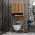 Étagère de rangement de toilette naturelle pour salle de bain indépendante
