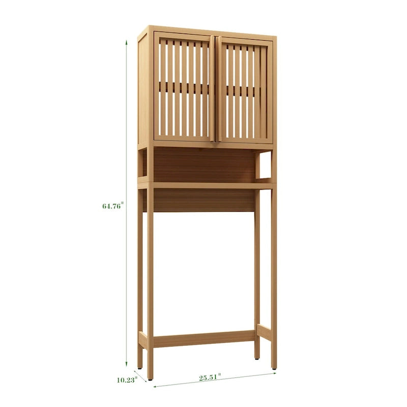 Étagère de rangement de toilette naturelle pour salle de bain indépendante