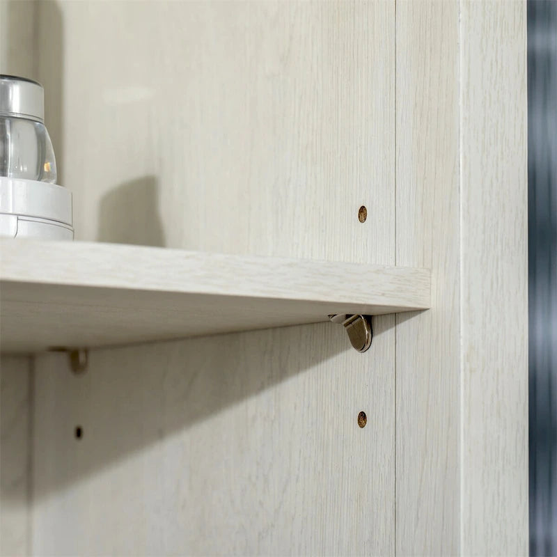 Meuble de salle de bain haut avec étagère à 3 niveaux, tour de rangement autoportante