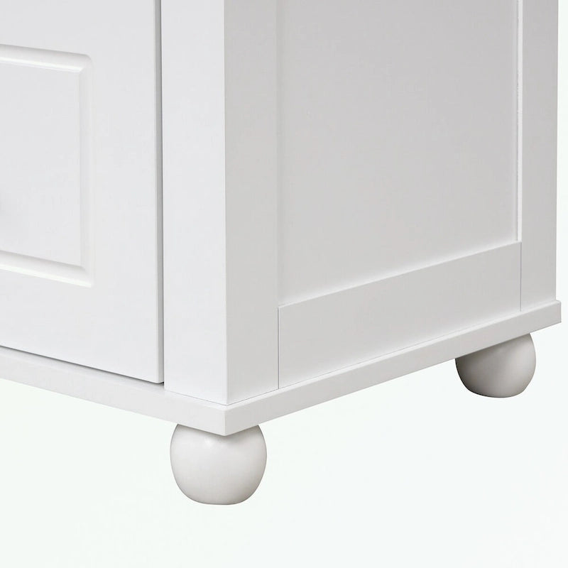 Meuble haut de rangement de salle de bain avec deux tiroirs et une étagère réglable