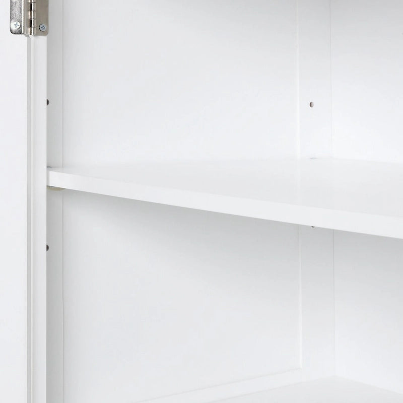 Meuble haut de rangement de salle de bain avec deux tiroirs et une étagère réglable