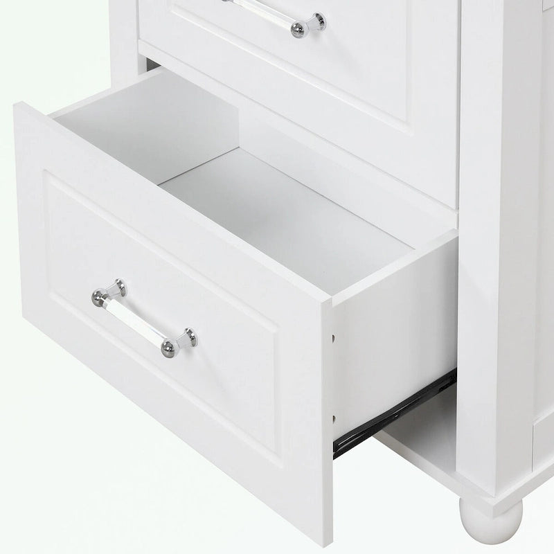 Meuble haut de rangement de salle de bain avec deux tiroirs et une étagère réglable