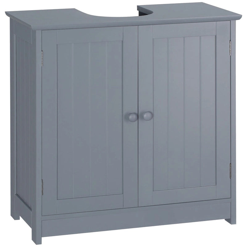 Meuble sous lavabo de salle de bain avec 2 portes et étagère