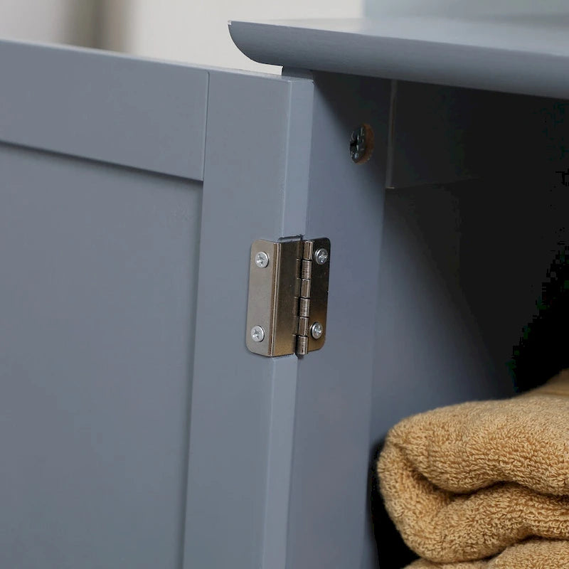 Meuble sous lavabo de salle de bain avec 2 portes et étagère