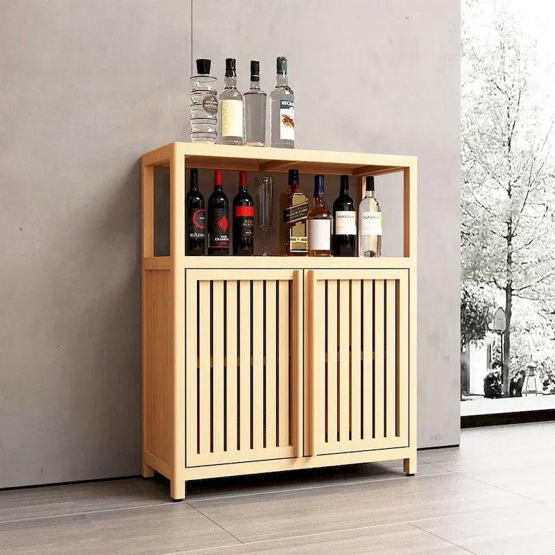 Meuble de rangement de salle de bain en bambou assorti