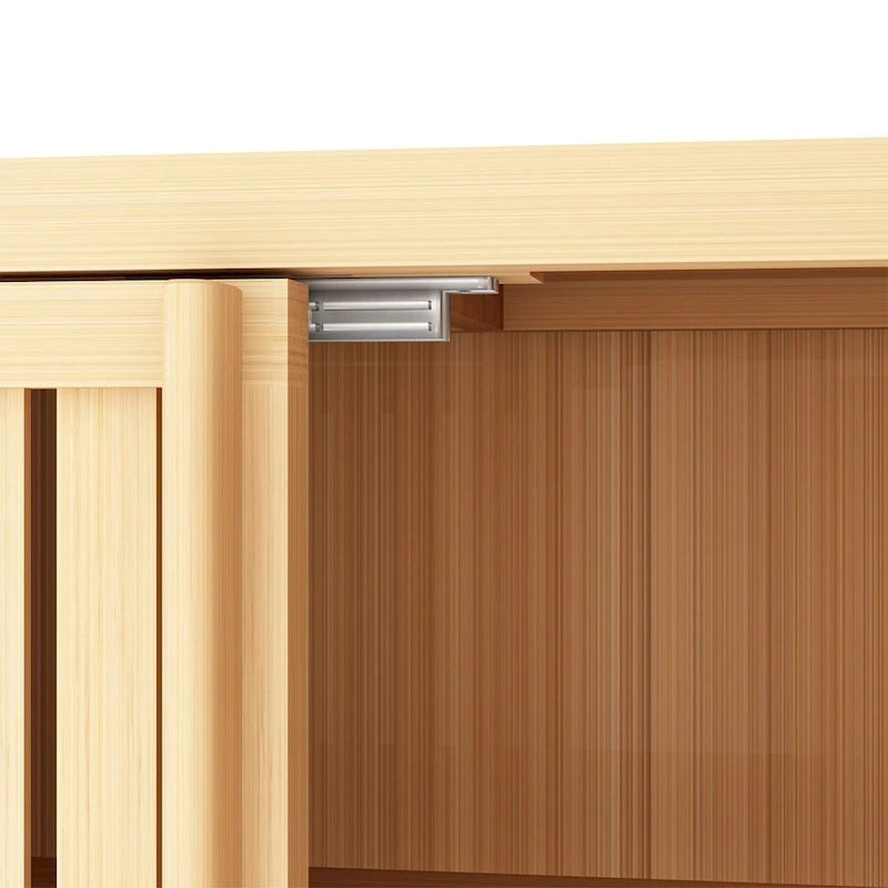 Meuble de rangement de salle de bain en bambou assorti