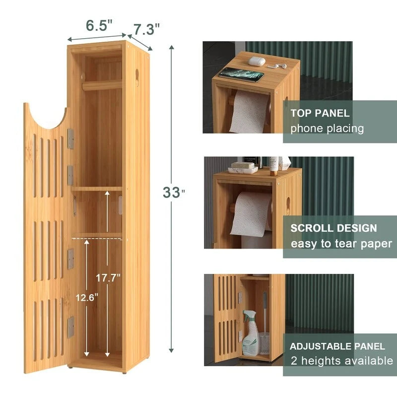 Meuble de rangement pour papier toilette - 33L x 6,5W