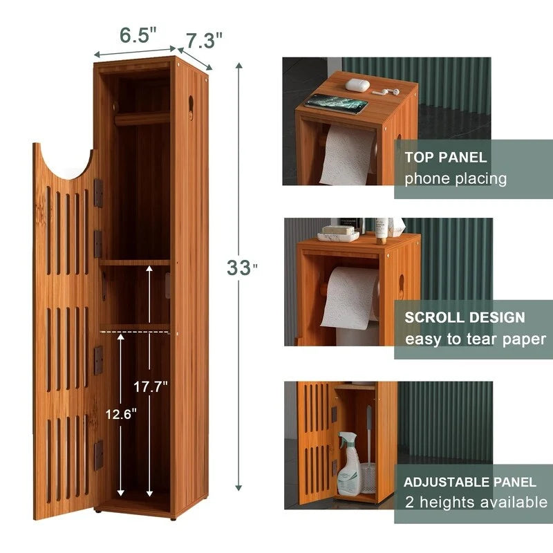 Meuble de rangement pour papier toilette - 33L x 6,5W