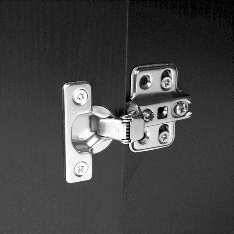 Meuble de salle de bain noir à deux portes et cinq tiroirs