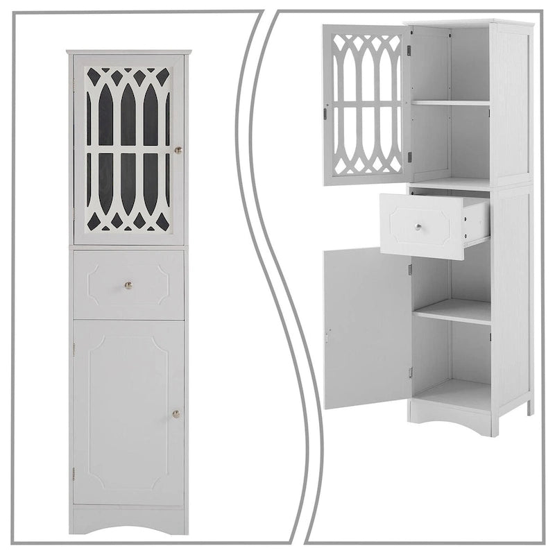 Meuble de salle de bain moderne et élégant en bois avec panneau de porte en acrylique