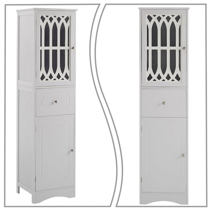 Meuble de salle de bain moderne et élégant en bois avec panneau de porte en acrylique