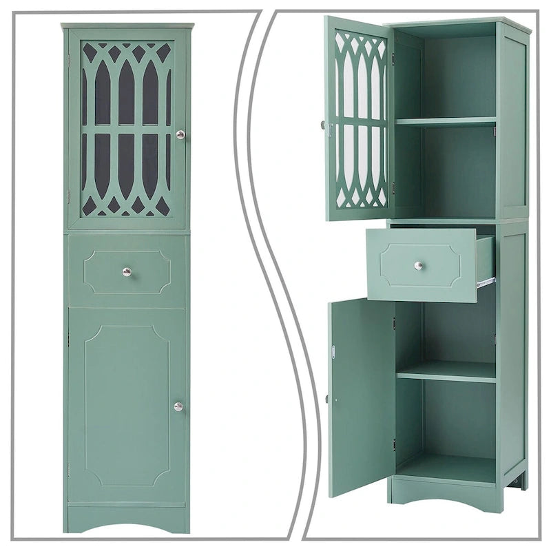 Meuble de salle de bain moderne et élégant en bois avec panneau de porte en acrylique